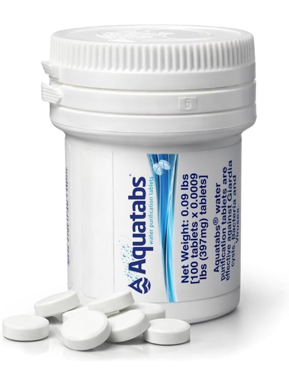 Water Purification Tablets 100 Pack - Camping, Emergency, Travel Safe Drinking